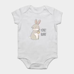 Honey Bunny Cute Rabbit Design Baby Bodysuit